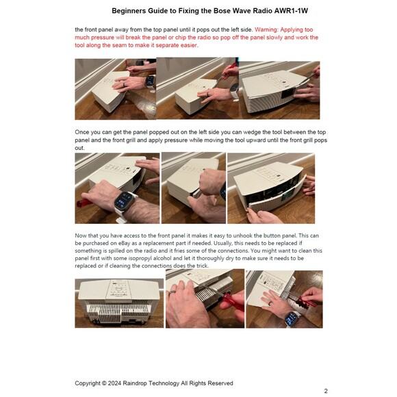 Bose Wave Radio AWR1-1W *Repair DIY SERVICE KIT* Complete Upgrade Free Shipping! - Picture 3 of 11